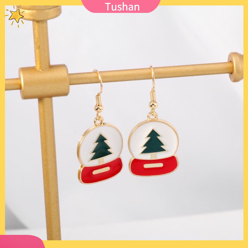 Bông Tai Hợp Kim Hình Cây Thông Giáng Sinh