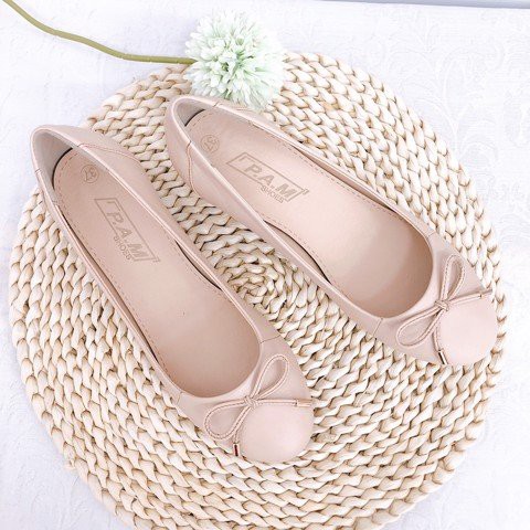 Búp Bê Đế Xuồng Họa Tiết Nơ Nhí - Pamshoes - BDX-13003
