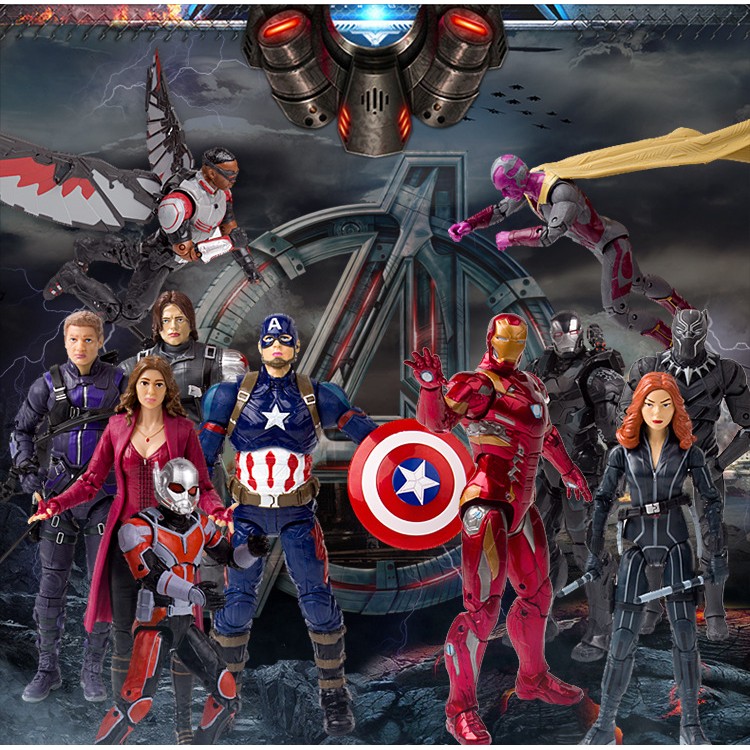 Mô hình Siêu nhân marvel phiên bản có giá đỡ khớp xoay