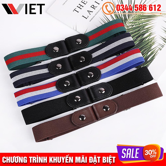 Thắt Lưng Nam Nữ Dạng Chun Co Dãn Nhiều Màu Sắc, Dễ Phối Đồ Thời Trang