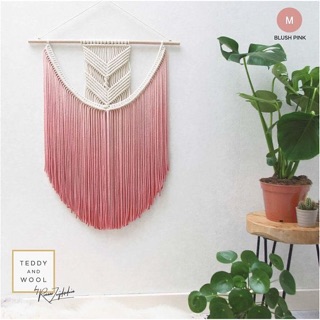 Rèm trang trí tường macrame màu
