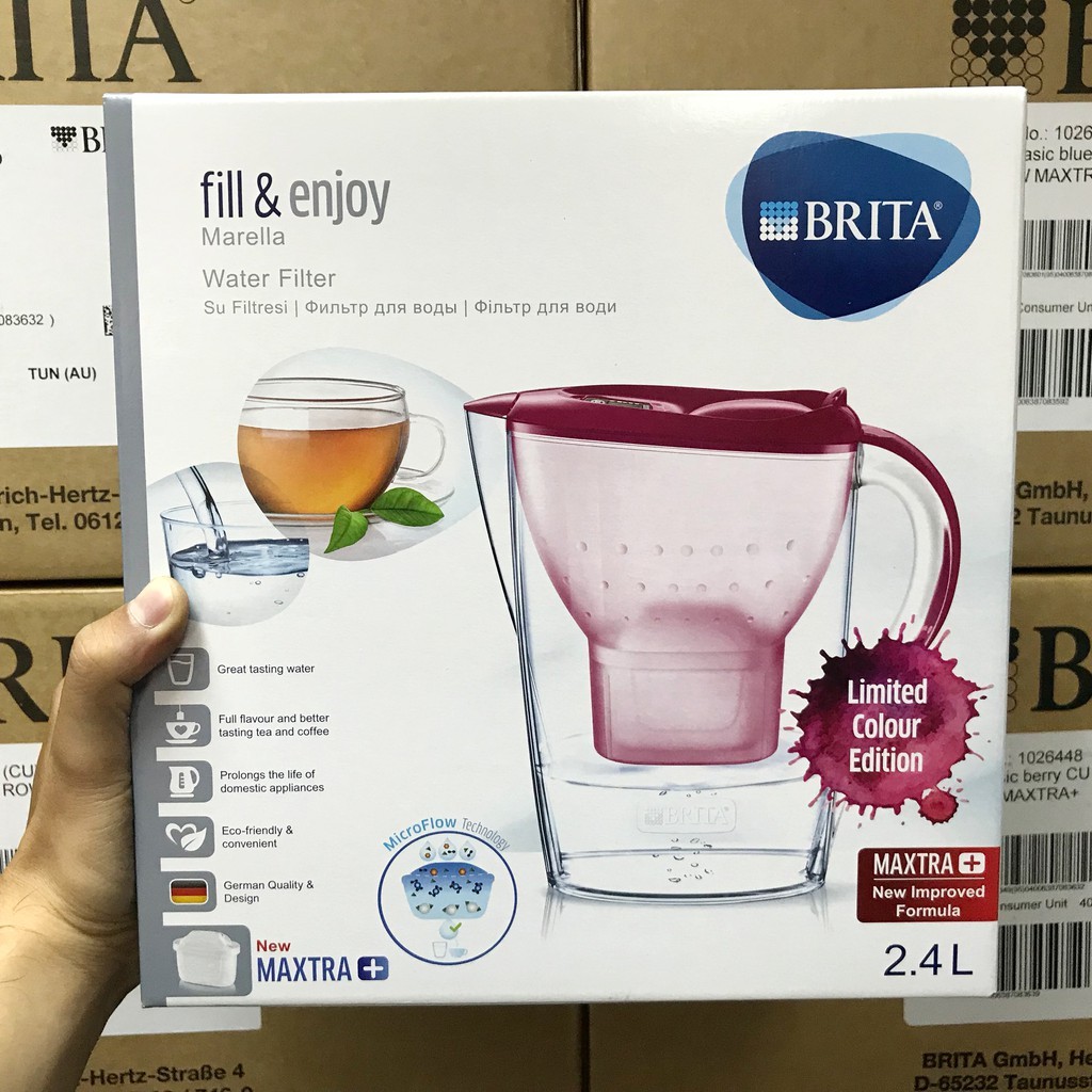 Bình lọc nước BRITA Marella Basic - 2,4L (có sẵn 1 lõi lọc Maxtra Plus)