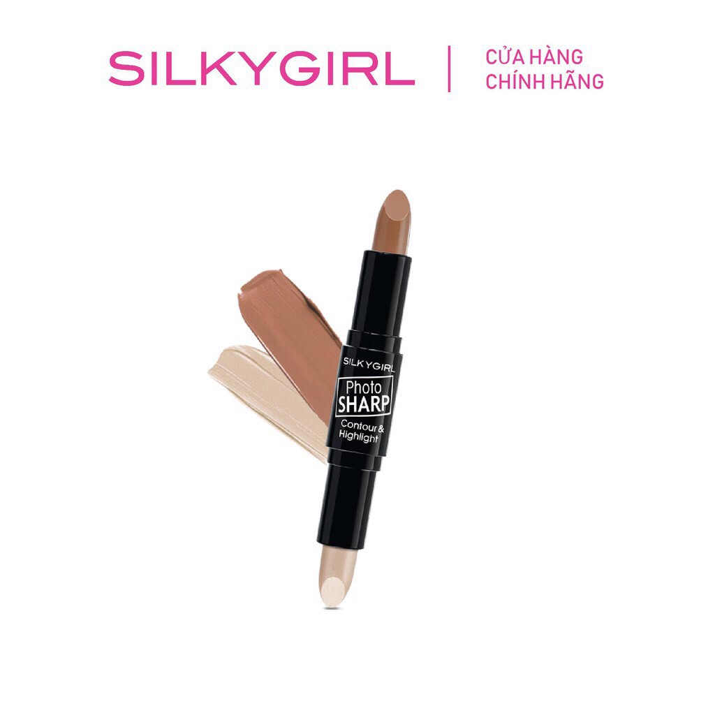 Silky Girl Tạo Khối Hai Đầu Dạng Thỏi Silkygirl Photosharp Contour &amp; Highlight 8g