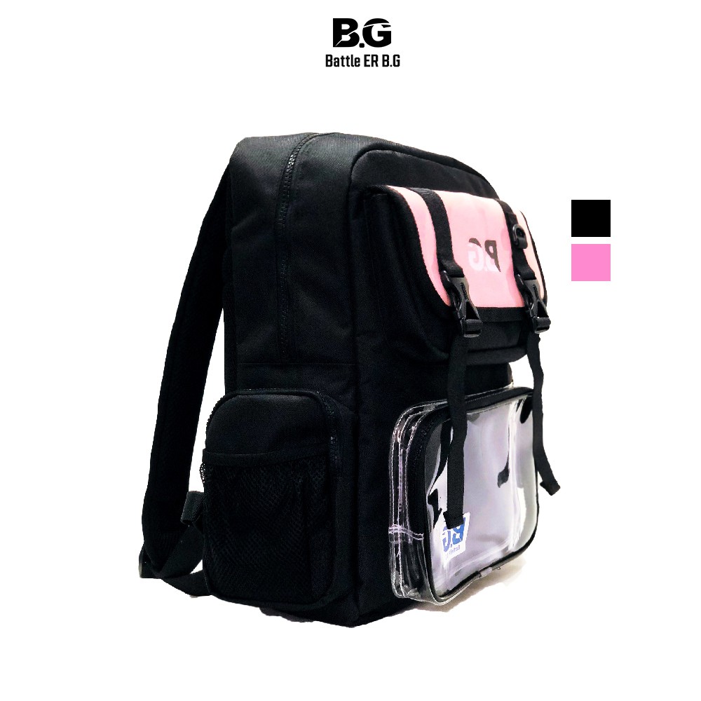 Balo đi học BATTLE ER B.G mẫu x002 Black Silver Unisex Streetwear Backpack