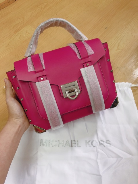 TÚI MICHAEL KORS- 100% auth (MANHATTAN MEDIUM SATCHEL BAG-Fuschia)