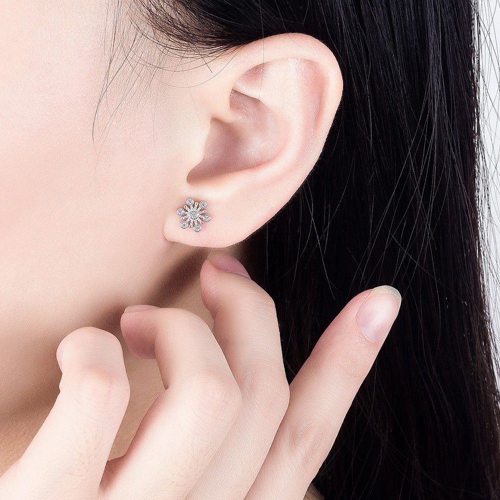 Bông tai mạ bạc 925 kiểu dáng tùy chọn thời trang Hàn Quốc cho nữ