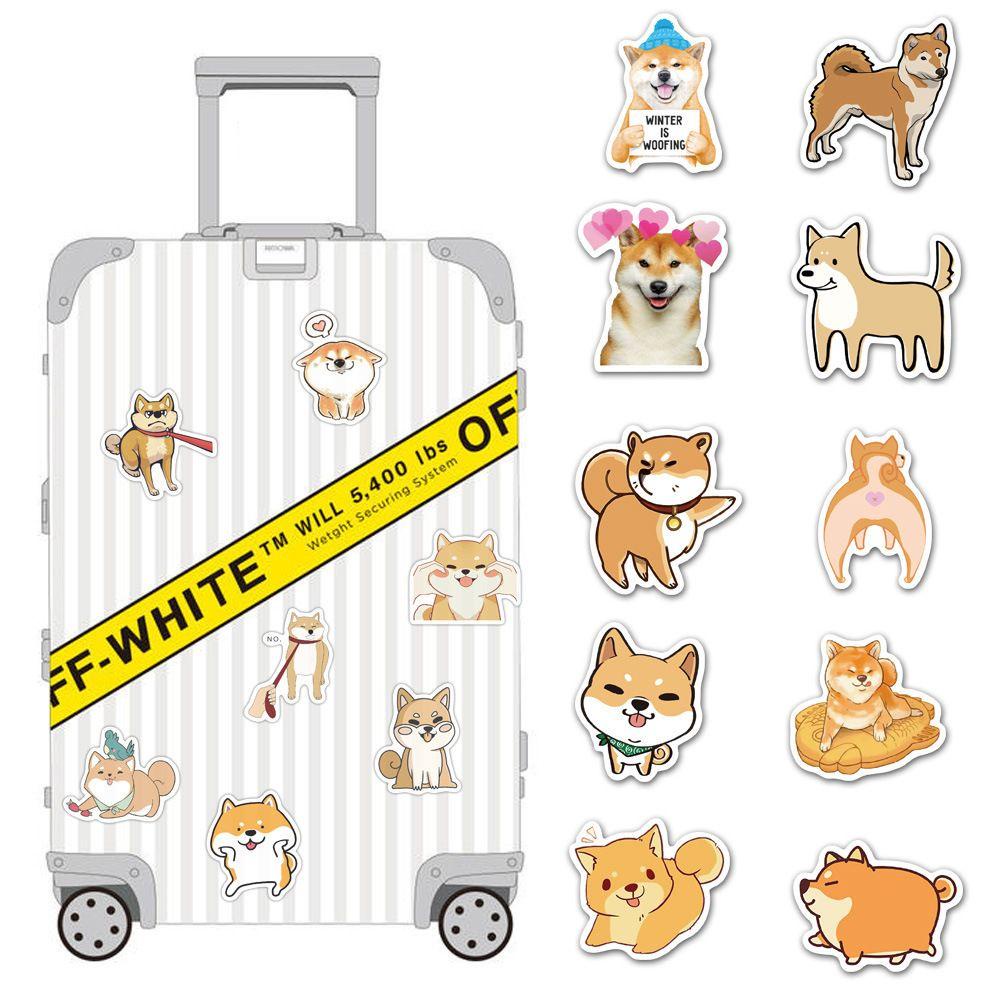 Sticker Chống Thấm Nước Hình Chó Shiba Inu Dễ Thương Để Trang Trí