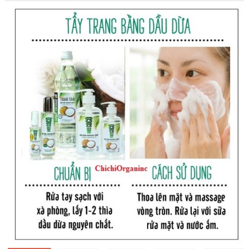 Dầu Dừa Vietcoco nguyên chất ép lạnh tinh khiết chai pet