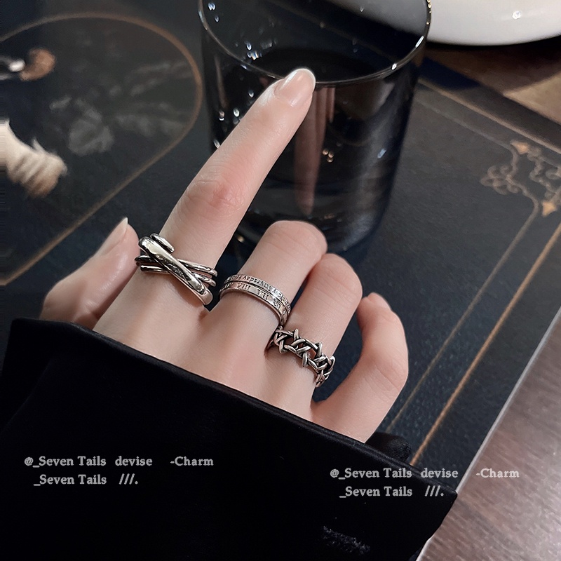 Nhẫn Đeo Tay Phong Cách hip hop Hàn Quốc Thời Trang Cao Cấp