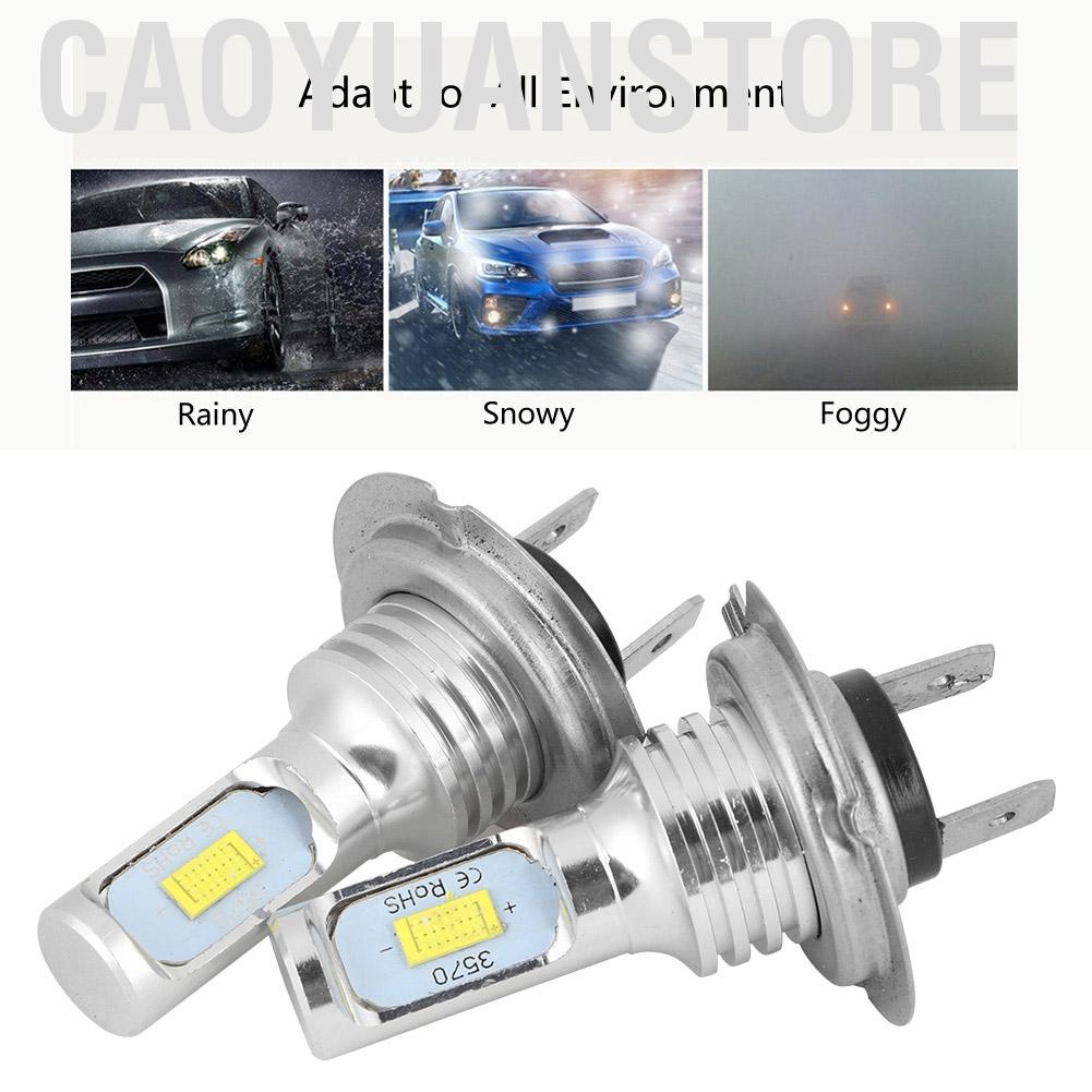 Set 4 bóng đèn LED H7 80W 8000K 12-24V ánh sáng trắng cho pha xe hơi