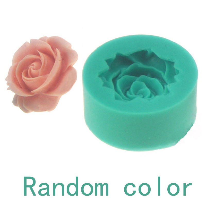 Khuôn Silicone Tạo Hình Hoa Hồng 3D Trang Trí Bánh DIY
