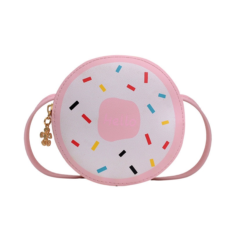 Túi Đeo Chéo Hình Bánh donut Dễ Thương Cho Bé Gái
