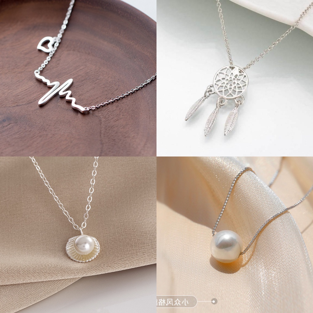 Vòng cổ thời trang tổng hợp bộ sưu tập màu bạc VONGCO02