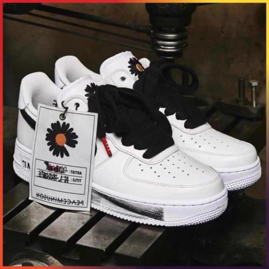 Giày Nam Nữ Trắng Cổ Thấp G Dragon, Giày Nike Air Force 1 AF1 Trắng Hoa Cúc Đế Sơn ' -ju2 ! 🎱️
