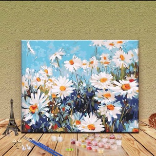 Có sẵn_ tranh sơn dầu số hoá hàng chuẩn 🎨 Cúc hoạ mi