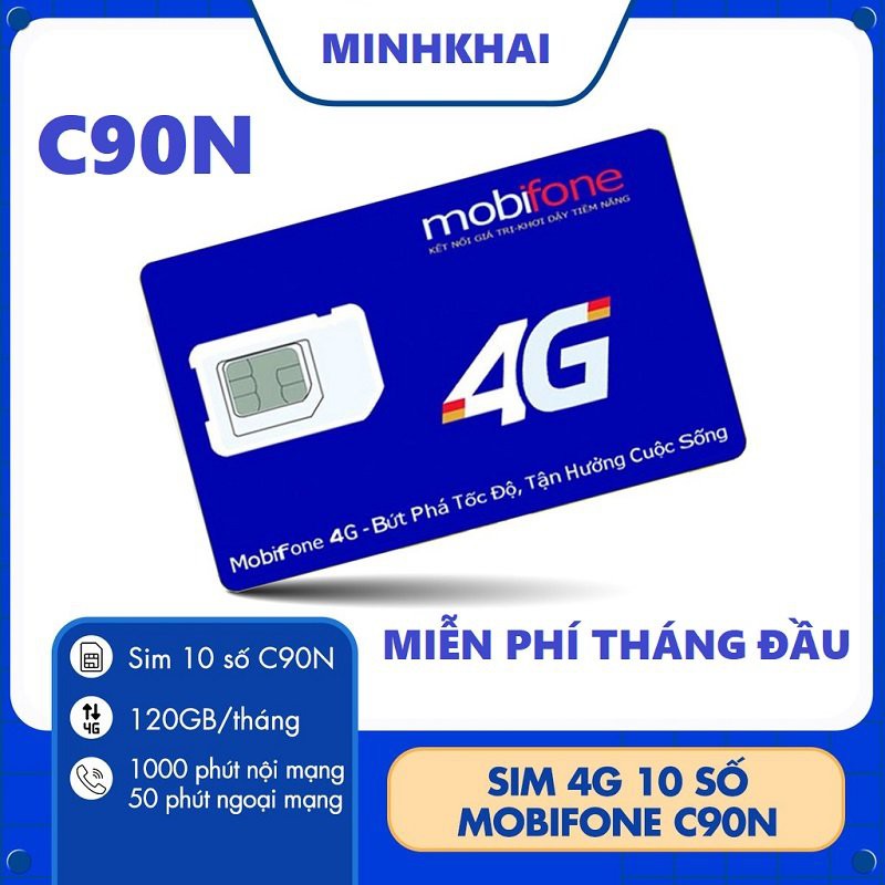 Sim Mobifone C90N  [CHÍNH HÃNG] gói 4G mobi data 4Gb/ngày, vào mạng trọn gói miễn phí tháng đầu dùng siêu tiết kiệm