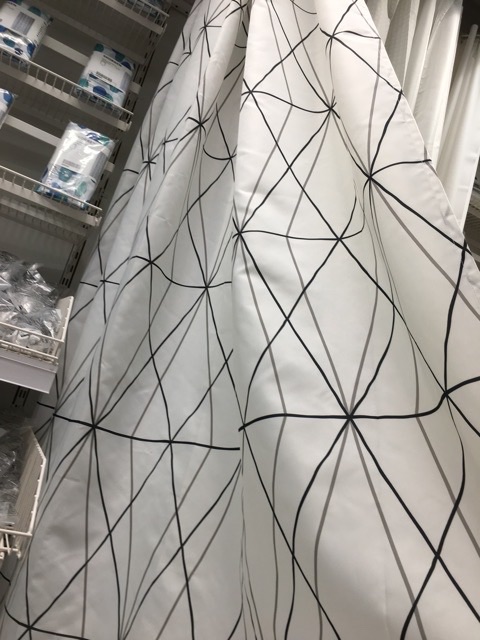 IKEA Rèm phòng tắm FOLJAREN vải polyester siêu dày (tặng móc rèm nhựa)