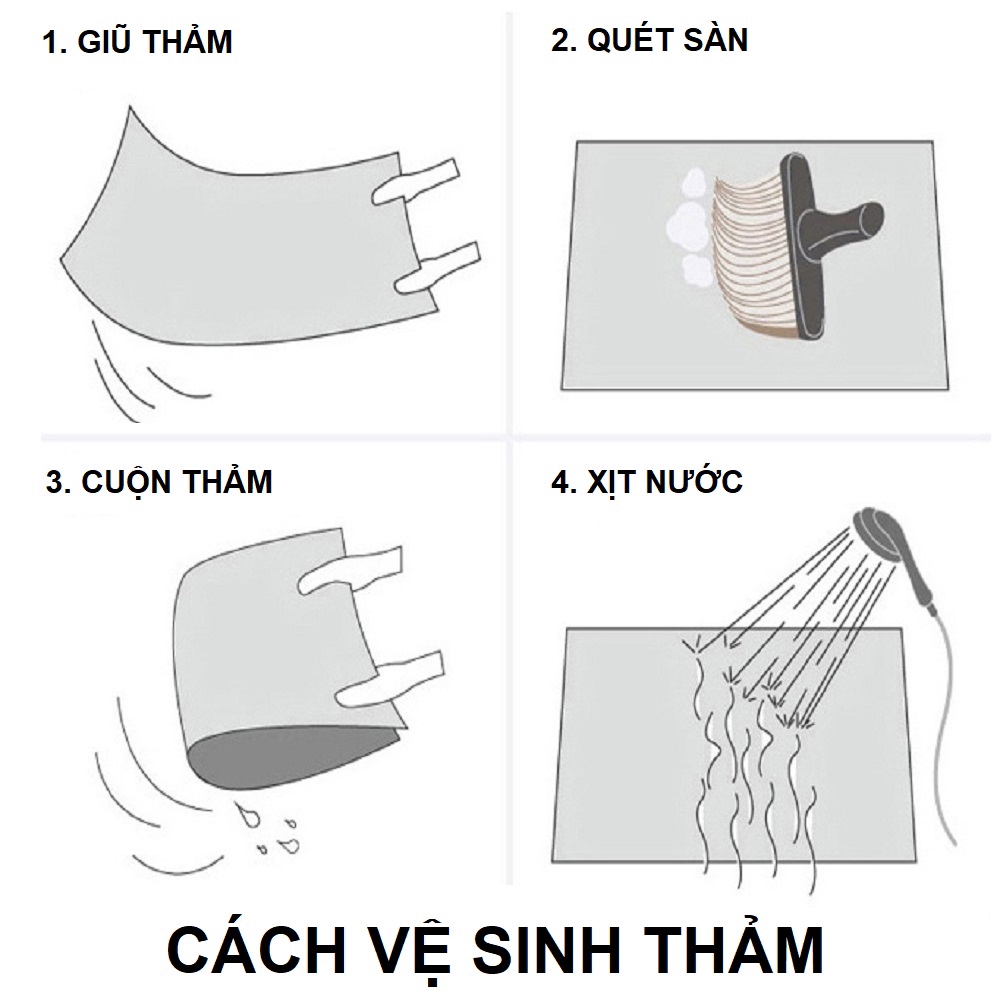 Thảm lau chân 3D có lớp chống trượt trải sàn nhiều mẫu Chữ nhật 58*40cm mã 27004b