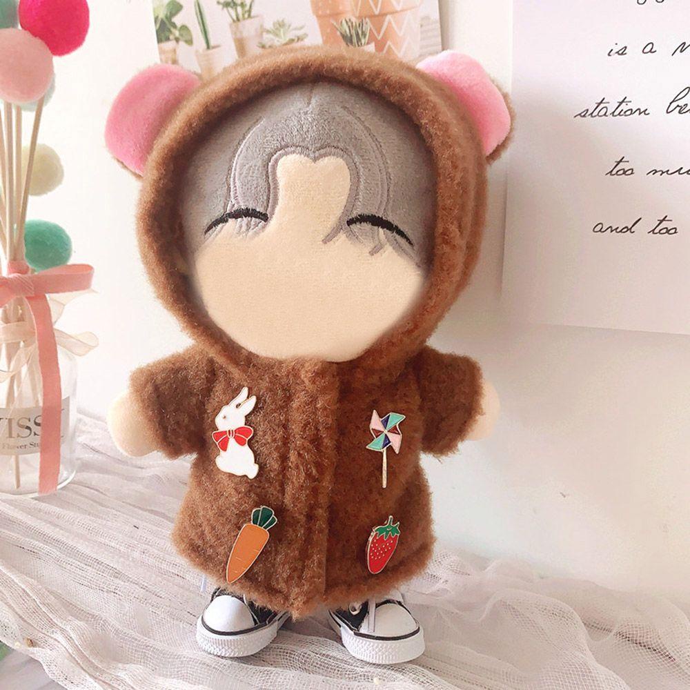 Áo Liền Quần Mini Hình Tai Gấu Nâu Màu Cầu Vồng Cho Búp Bê