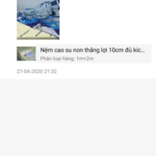 Nệm cao su non 1m×2m , 1m2×2m