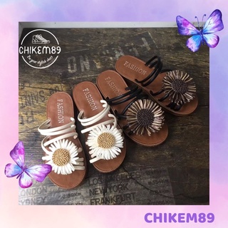 Sandal nữ hoa cúc ⭐freeship⭐quai ngang hot trend 2021