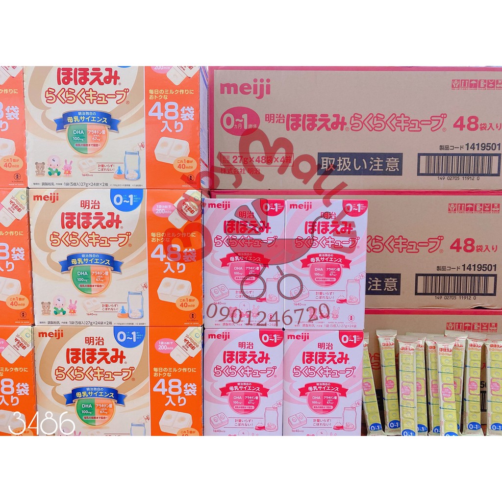 Sữa Meiji Thanh Hộp 24 Thanh TÁCH LẺ Thanh 27g Nội Địa Nhật