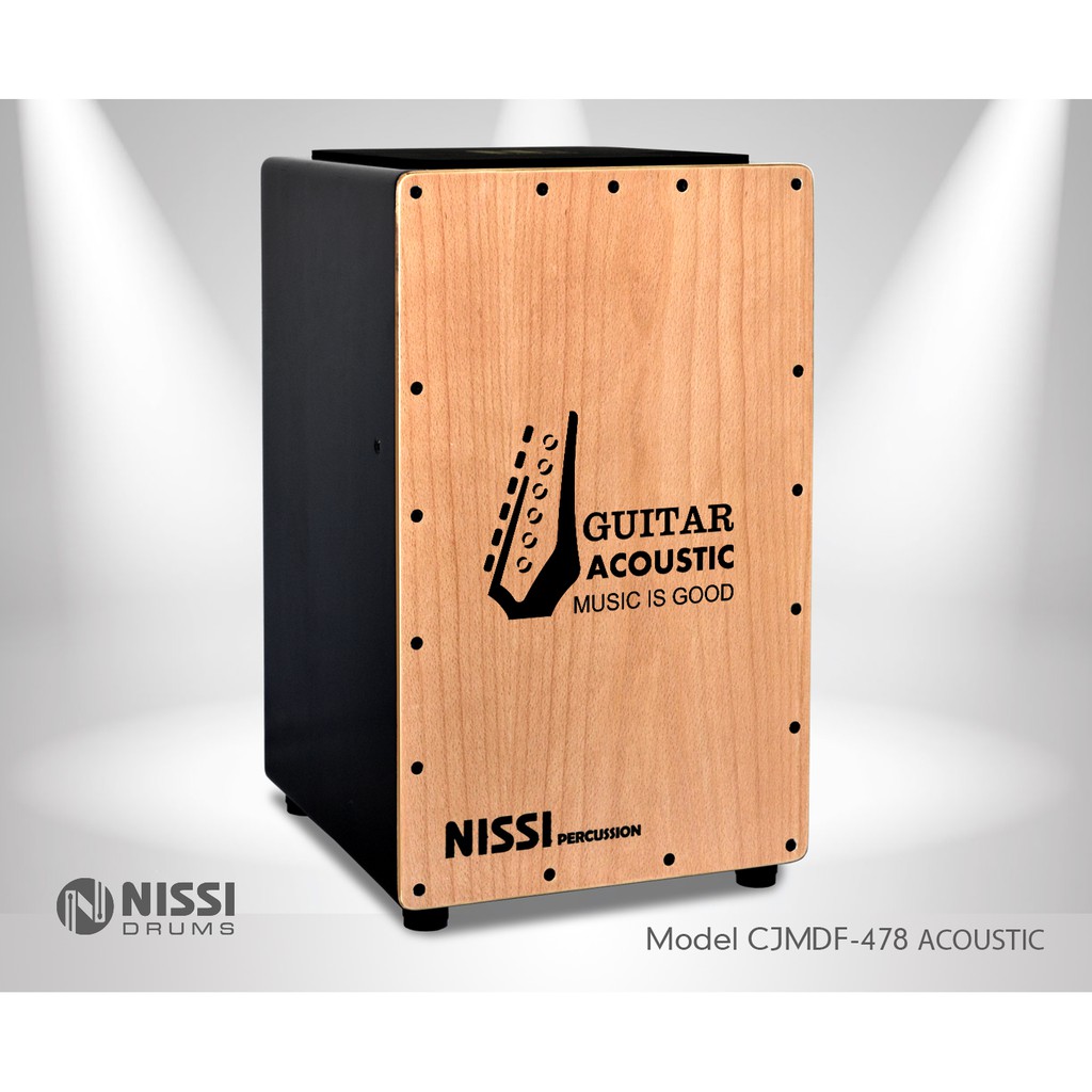 TRỐNG CAJON NISSI CJMDF-478 BEECH HÌNH GUITAR