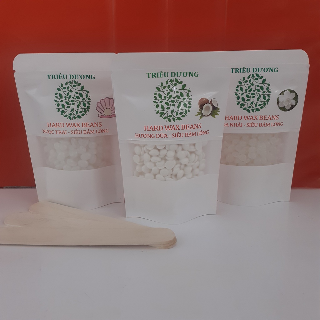 50g sáp wax lông nóng 3 hương cao cấp, sáp wax hương dừa - hương hoa nhài - ngọc trai