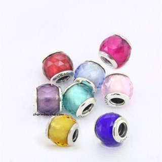 Charm glass hình cầu bạc 925