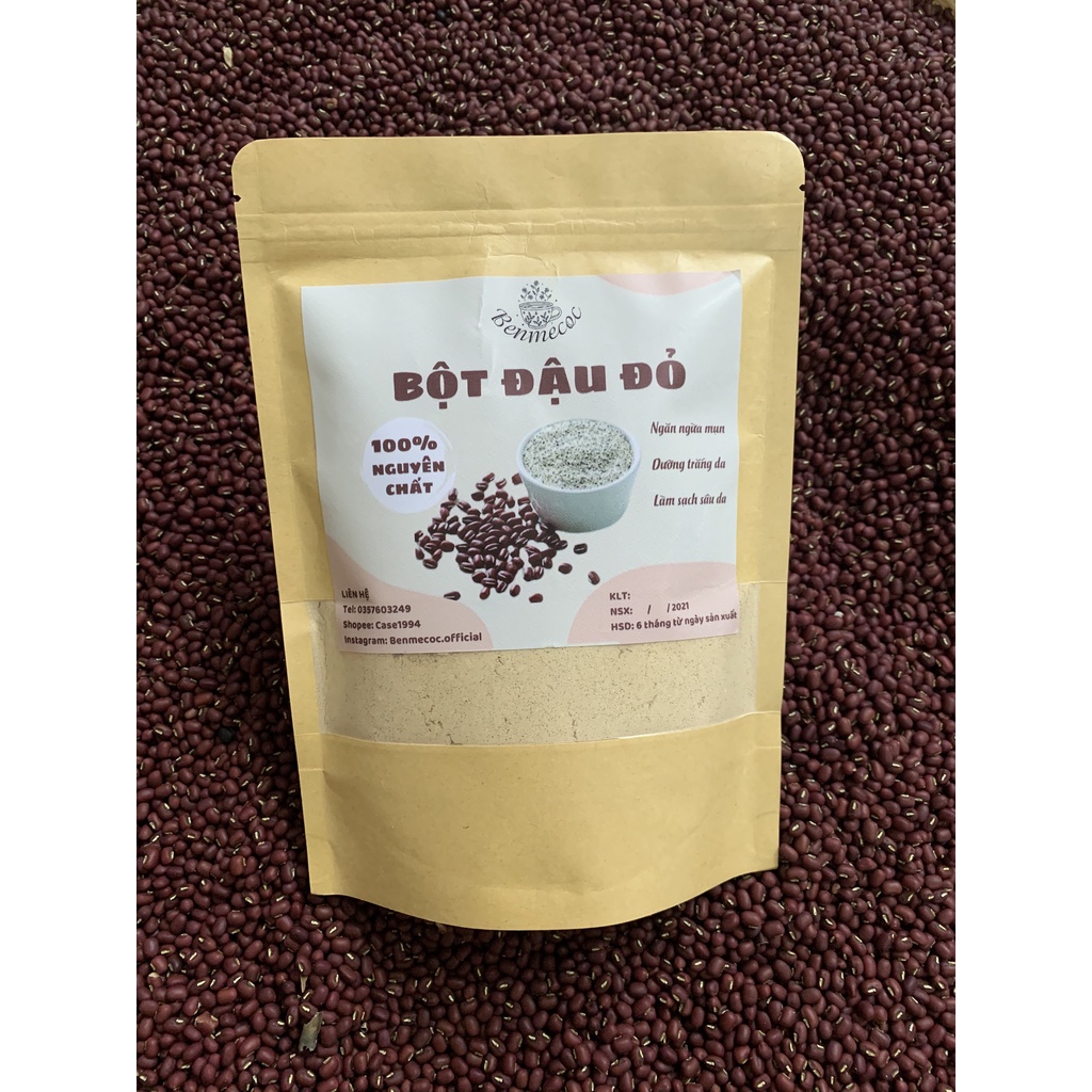 Bột đậu đỏ nguyên chất dưỡng trắng, giảm thâm mụn, sạch sâu da, mặt nạ đắp mặt và ủ body đậu đỏ - Linh Healthy | BigBuy360 - bigbuy360.vn