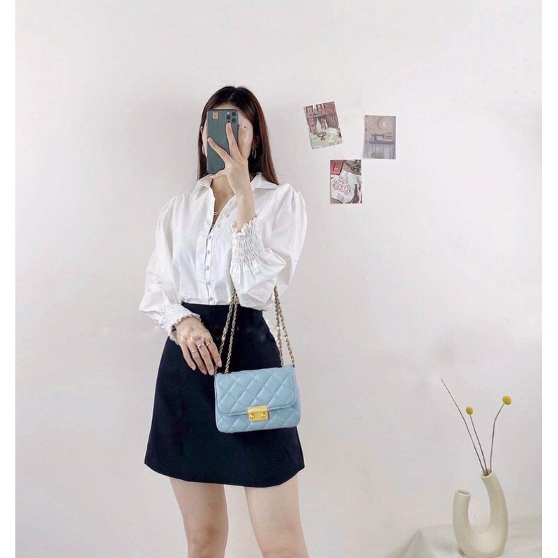 Sơ Mi Công Sở Chất Lụa Không Nhăn, Áo Sơ Mi Kiểu Nữ Basic Đi Làm Oho Clothing