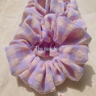 Scrunchie, dây buộc tóc, cột tóc xinh xắn vải caro
