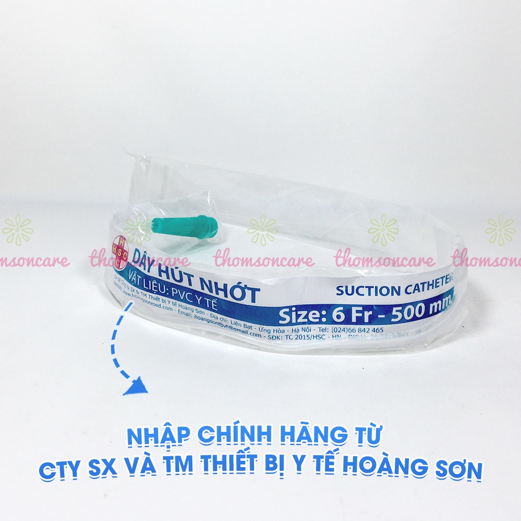 Dây hút nhớt - ống hút đàm dịch y tế - Túi 1 dây tiệt trùng