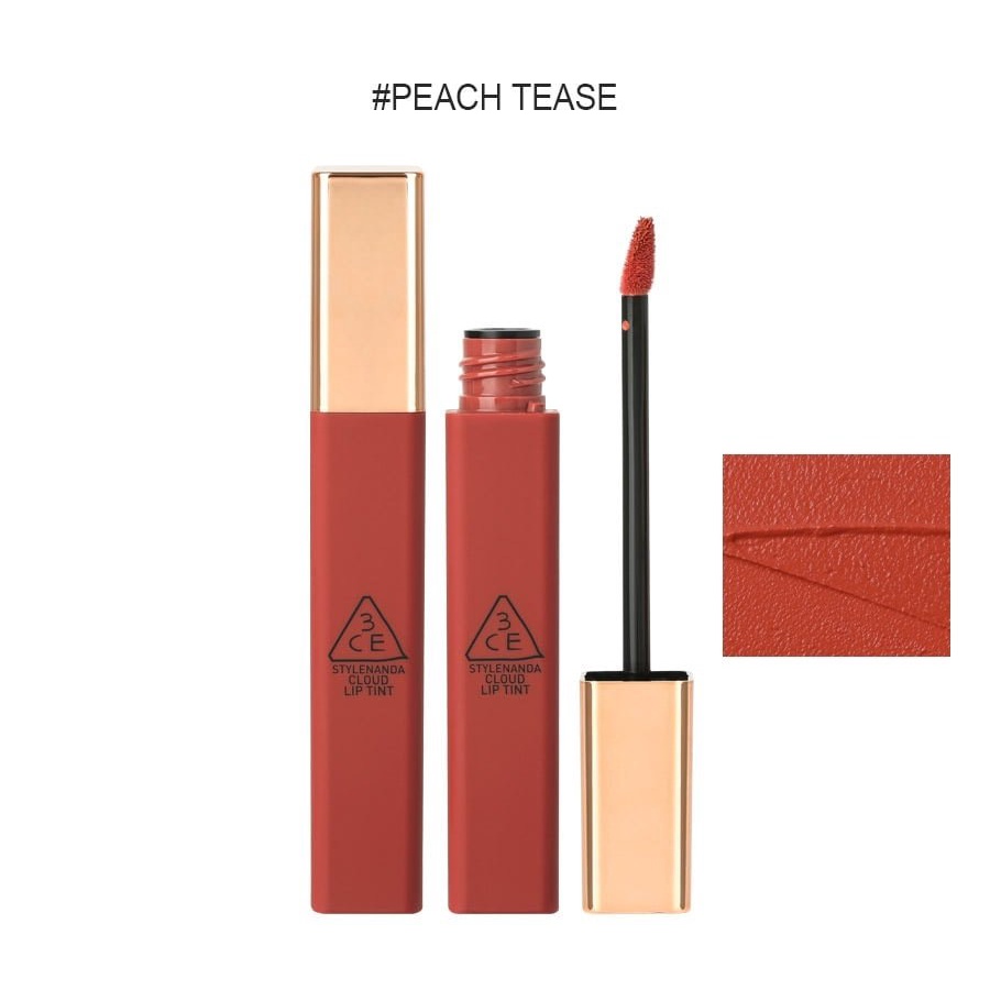 Son 3.c.e cloud lip tint Peach tease màu đỏ cam đào