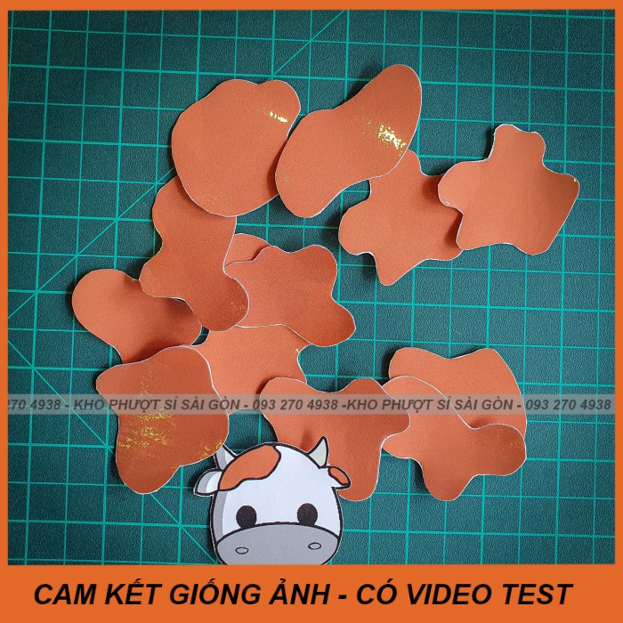 Siêu cute - Sticker bò sữa dán mũ bảo hiểm 3/4 chống nước cao cấp - Hình dán bò sữa dán nón bảo hiểm