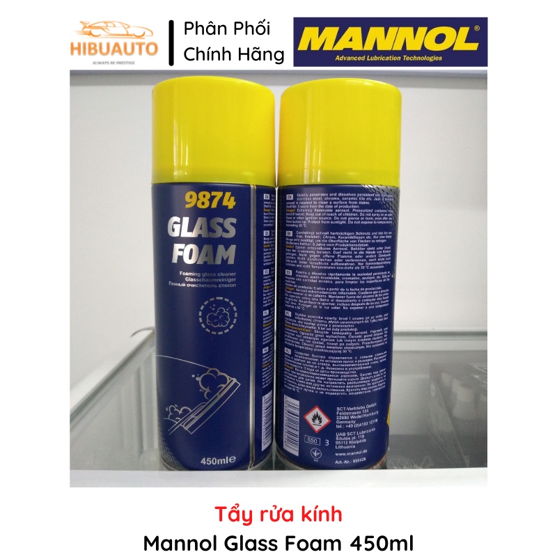 Tẩy rửa kính Mannol 9874 Glass Foam 450ml