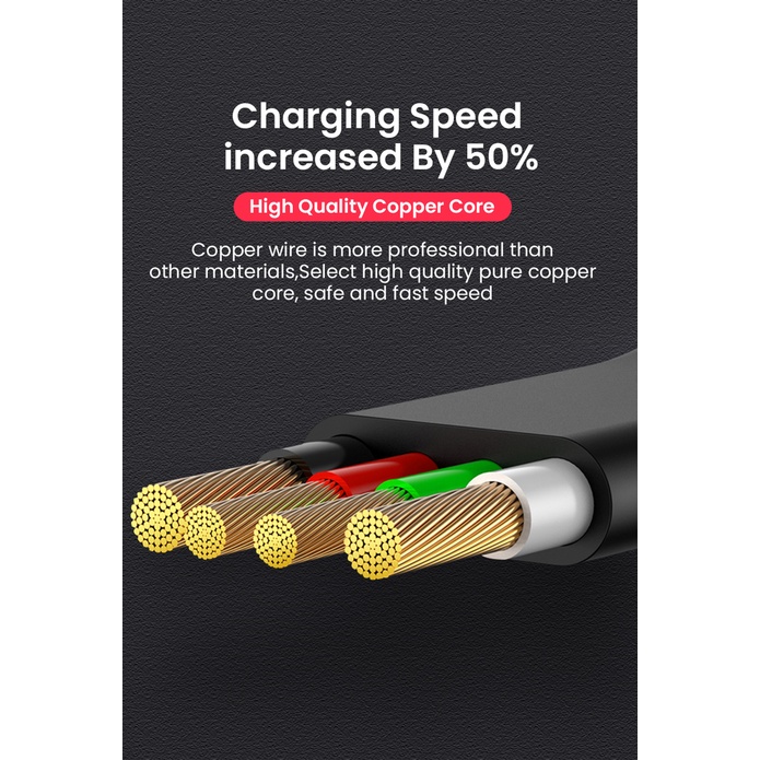 Cáp Sạc Nhanh USB Type C 3A 1M 3 Trong 1 Có Thể Thu Gọn Tiện Dụng Cho Điện Thoại