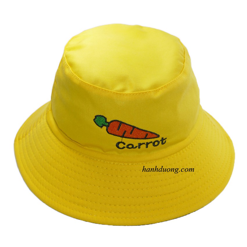 Nón vành nhỏ chống nắng tốt thêu hình của Carrot, đội được 2 mặt độc đáo