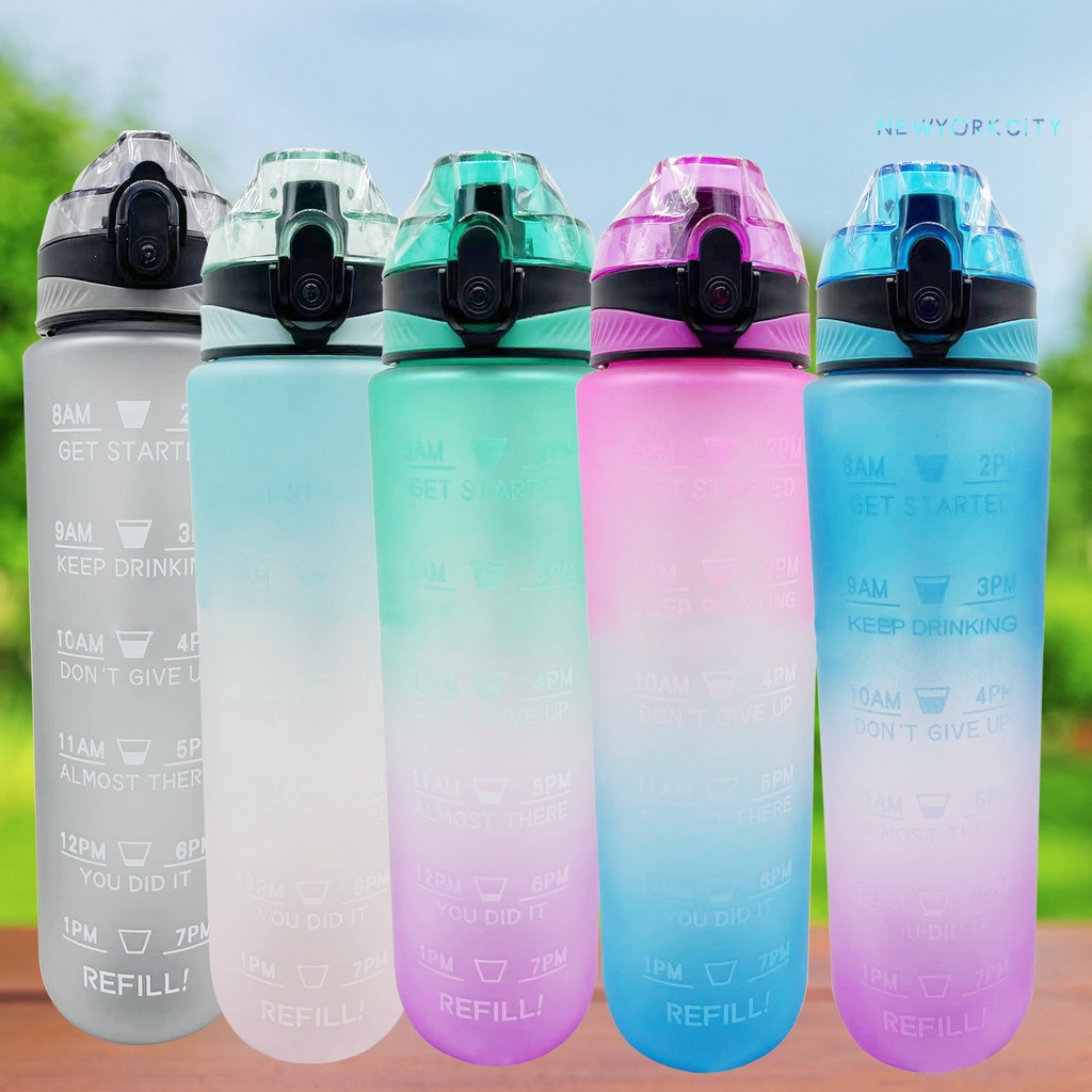 Bình Nước Trong Suốt Miệng Rộng Dung Tích 1L Tiện Dụng Cho Hoạt Động Ngoài Trời