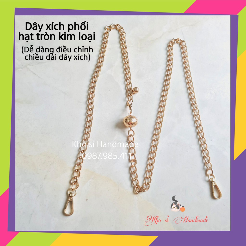 Dây xích phối hạt kim loại , dễ dàng điều chỉnh chiều dài dây