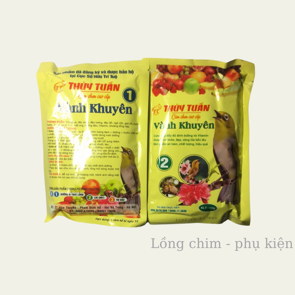 Cám chim khuyên Thúy Tuấn số 2 cao cấp 200gram - Cám chim Khuyên cao cấp số 1 giá rẻ chất lượng