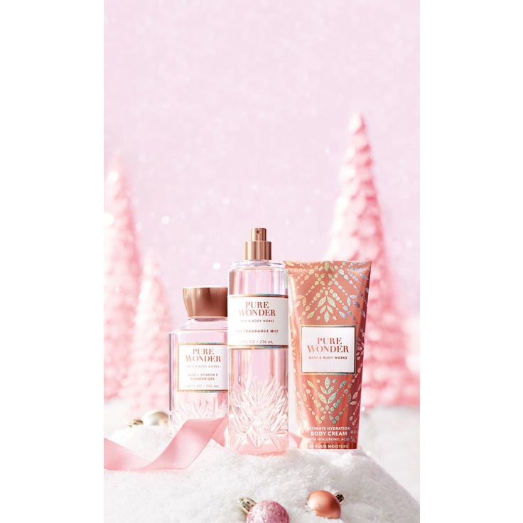 PURE WONDER | Bộ Sản Phẩm Gel Tắm -  Dưỡng Thể - Xịt Thơm Nước Hoa Toàn Thân Bath &amp; Body Works Body Care