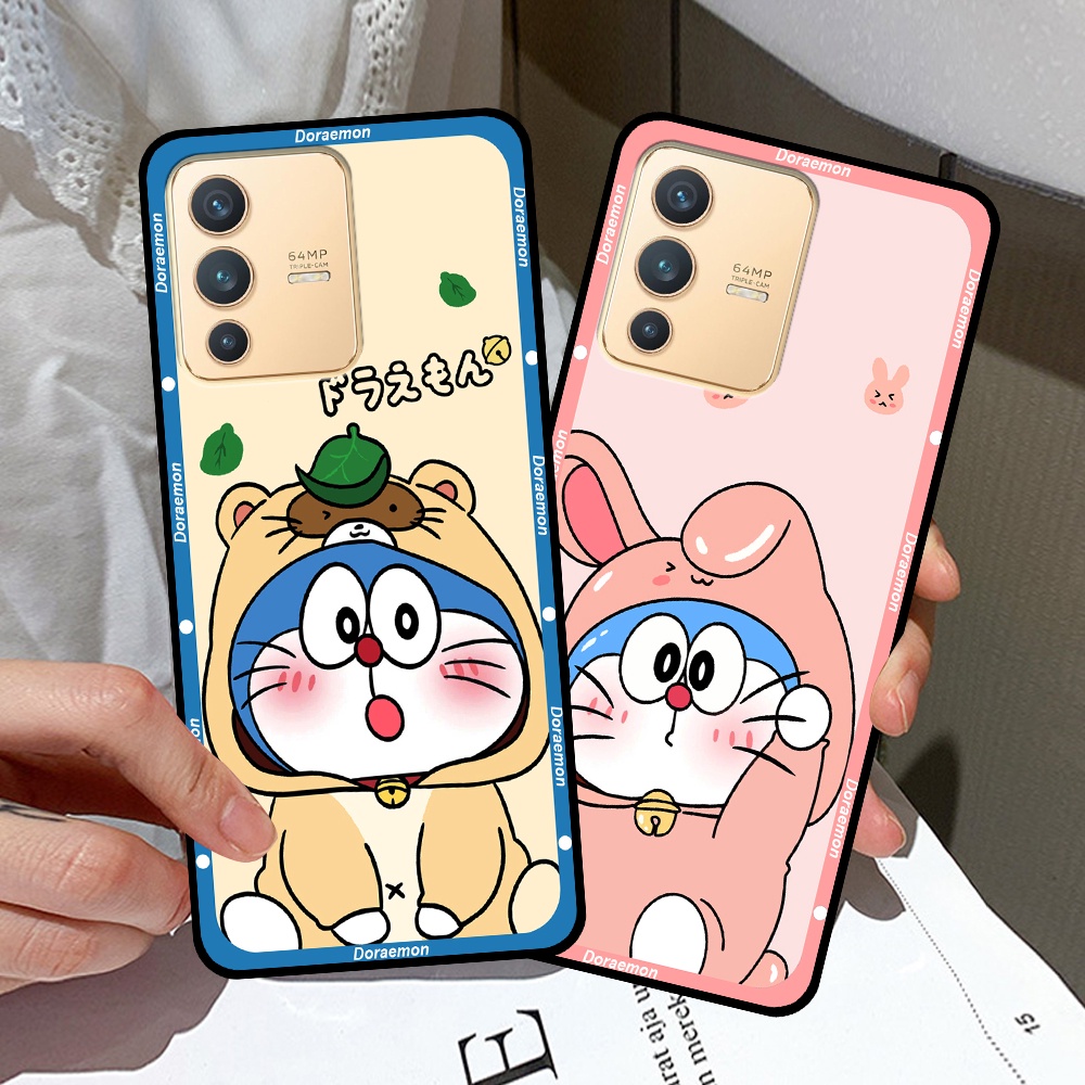 Ốp Vivo V23 5G in hình cặp đôi doremon, hổ, khủng long dễ thương