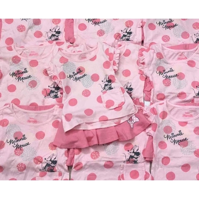 Set bộ bé gái Minnie❣️Có ảnh thật❣️ Bộ quần áo hè bé gái size 9-26kg
