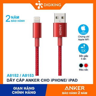 Cáp iPhone Nylon ANKER A8152/A8153 Lightning to USB