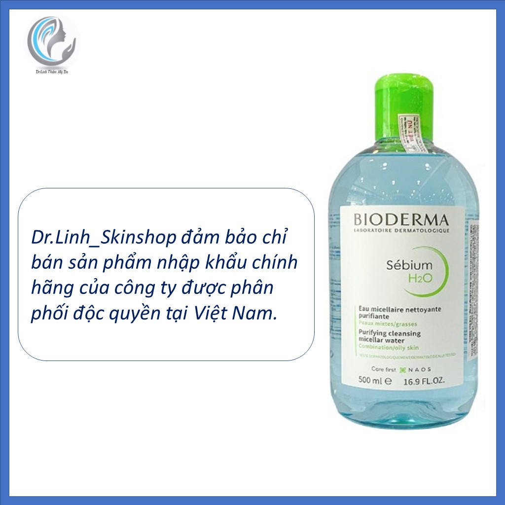 Nước tẩy trang Bioderma Sebium H2O cho da dầu mụn TT01