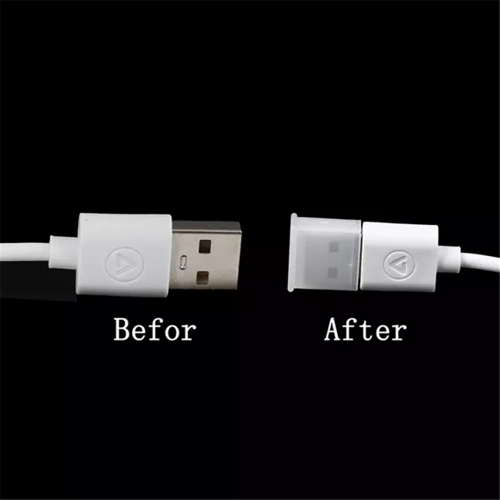 Set 10 Nắp Nhựa Bảo Vệ Cáp Sạc Usb 2.0 3.0 Nhiều Màu Sắc