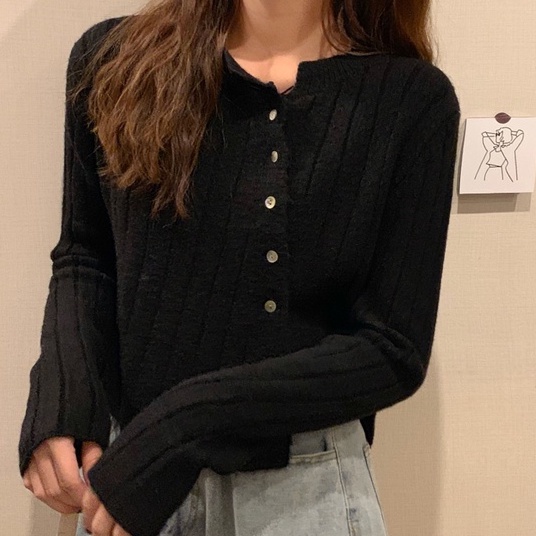 Áo cardigan dệt kim ZHELIHANGFEI tay dài thiết kế độc đáo thời trang cho nữ