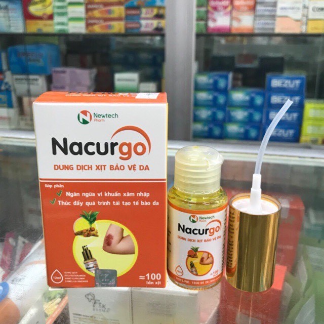 Nacurgo - Băng Vết Thương Dạng Xịt Giúp Mau Lành Vết Thương (Chai 30ml)