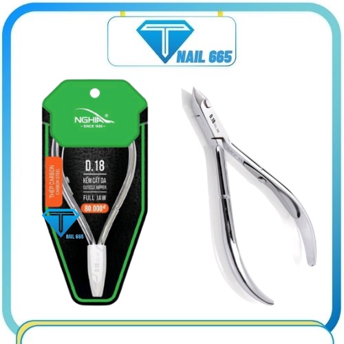 Kềm Nghĩa D18 , Kìm cắt da bấm móng tay chân giả nail chính hãng sắc bén